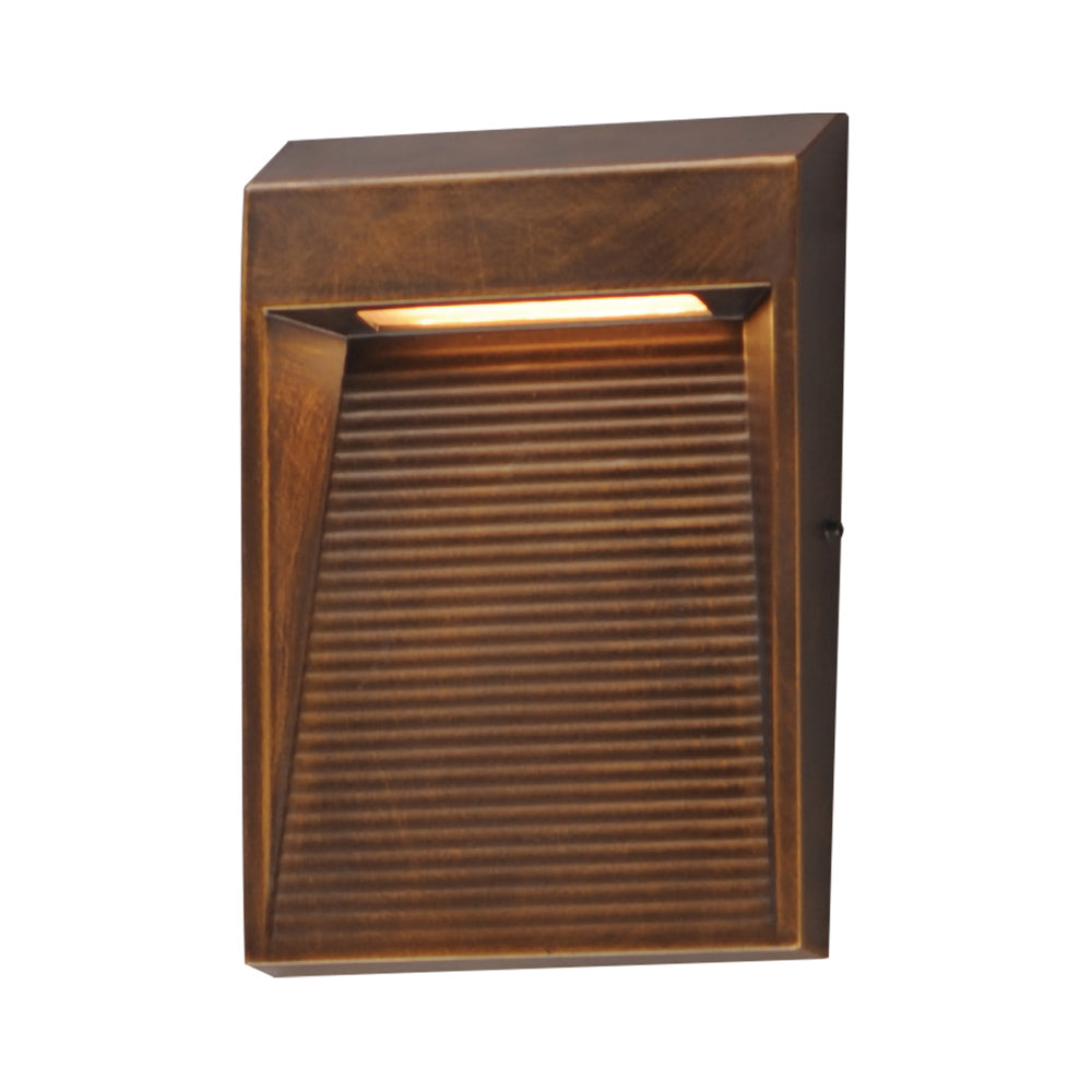 Steppes Outdoor LED Wall Light in Antique Bronze (6.75-Inch).