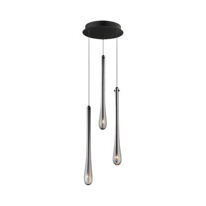 Stillo Multi Light Pendant Light in Black (3-Light).