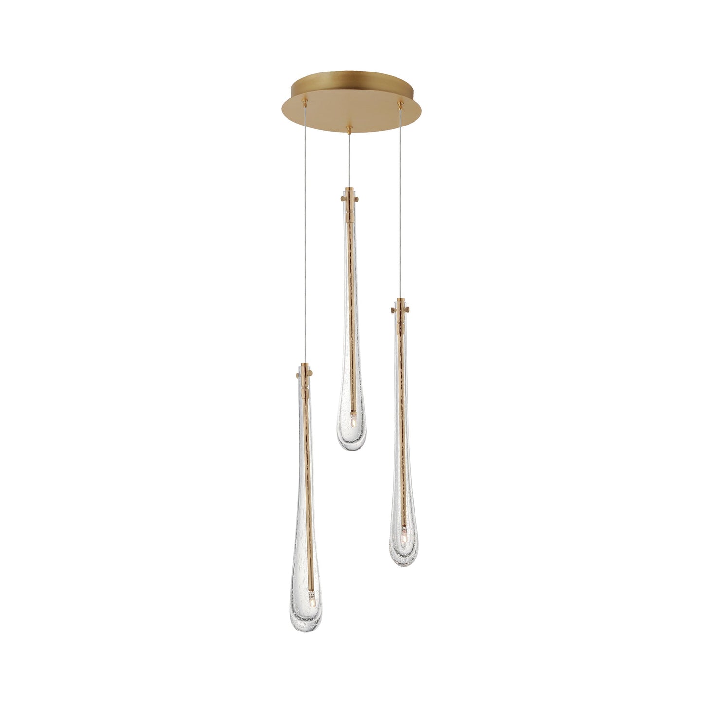 Stillo Multi Light Pendant Light in Gold (3-Light).