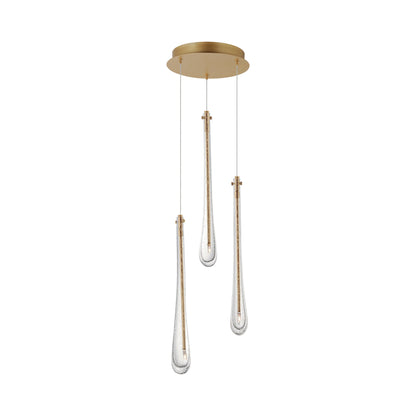 Stillo Multi Light Pendant Light in Gold (3-Light).
