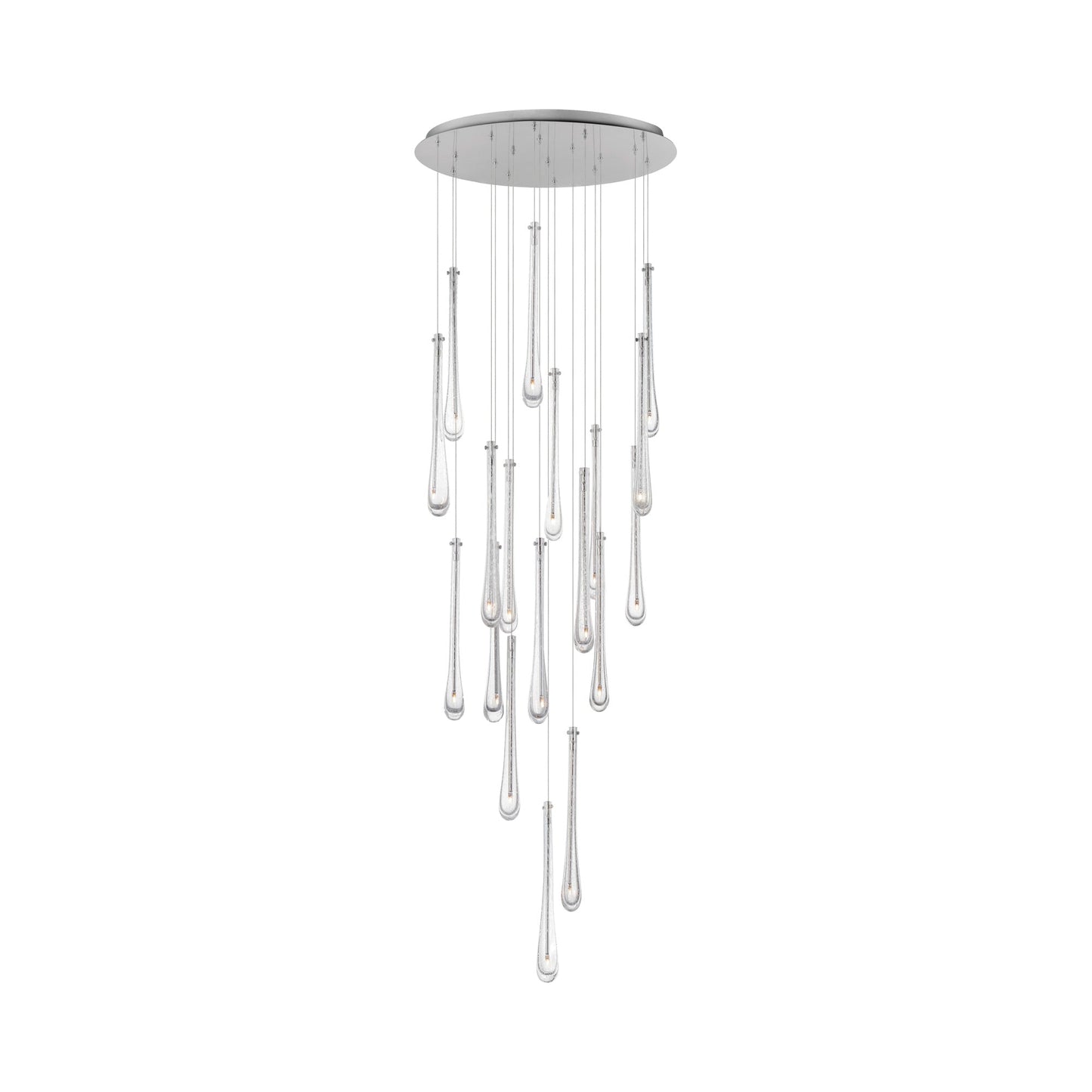 Stillo Multi Light Pendant Light in Satin Nickel (18-Light).