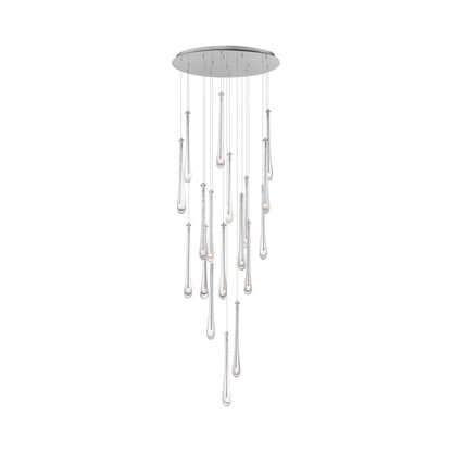 Stillo Multi Light Pendant Light in Satin Nickel (18-Light).