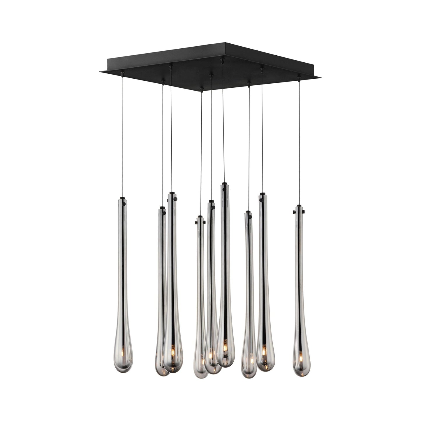 Stillo Square Multi Light Pendant Light in Black.