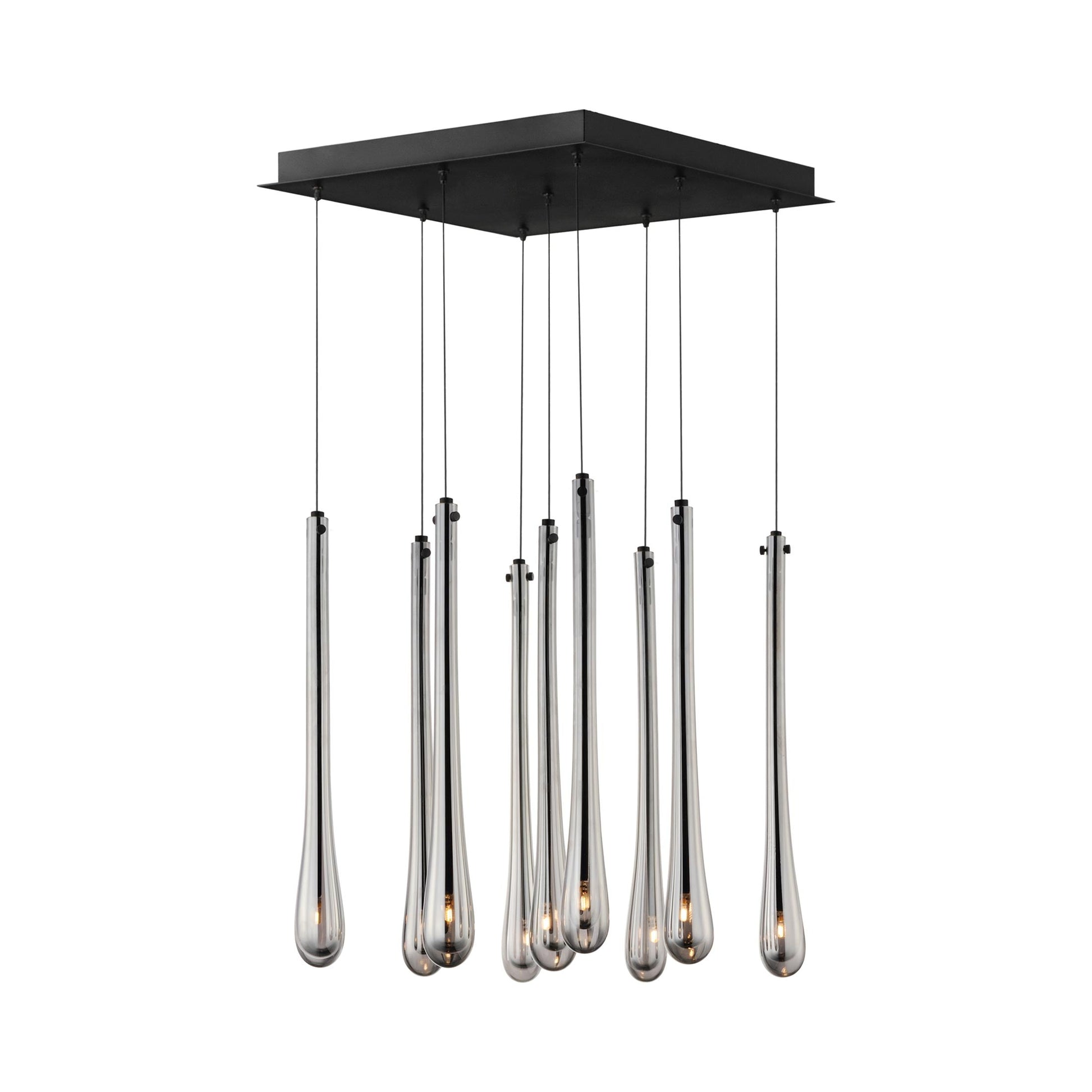 Stillo Square Multi Light Pendant Light in Black.