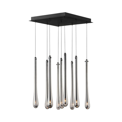 Stillo Square Multi Light Pendant Light in Black.