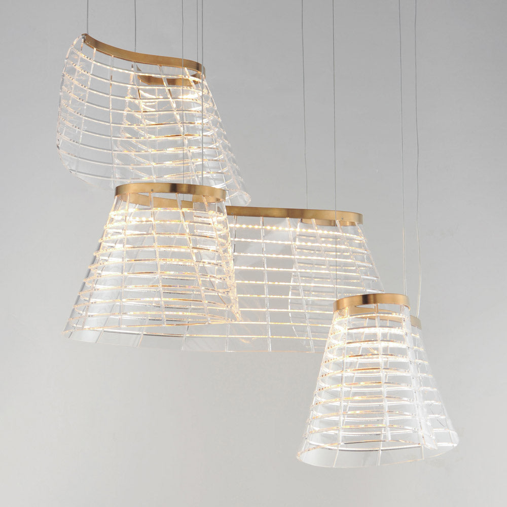 Tartan LED Multi Light Pendant Light in Detail.