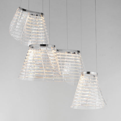 Tartan LED Multi Light Pendant Light in Detail.