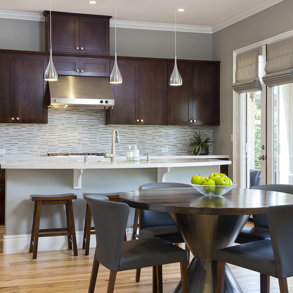 Teardrop Pendant Light in dining room.