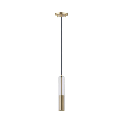 Torch Pendant Light in Satin Brass.