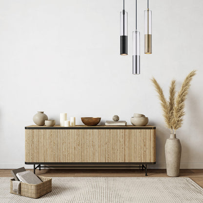 Torch Pendant Light in living room.