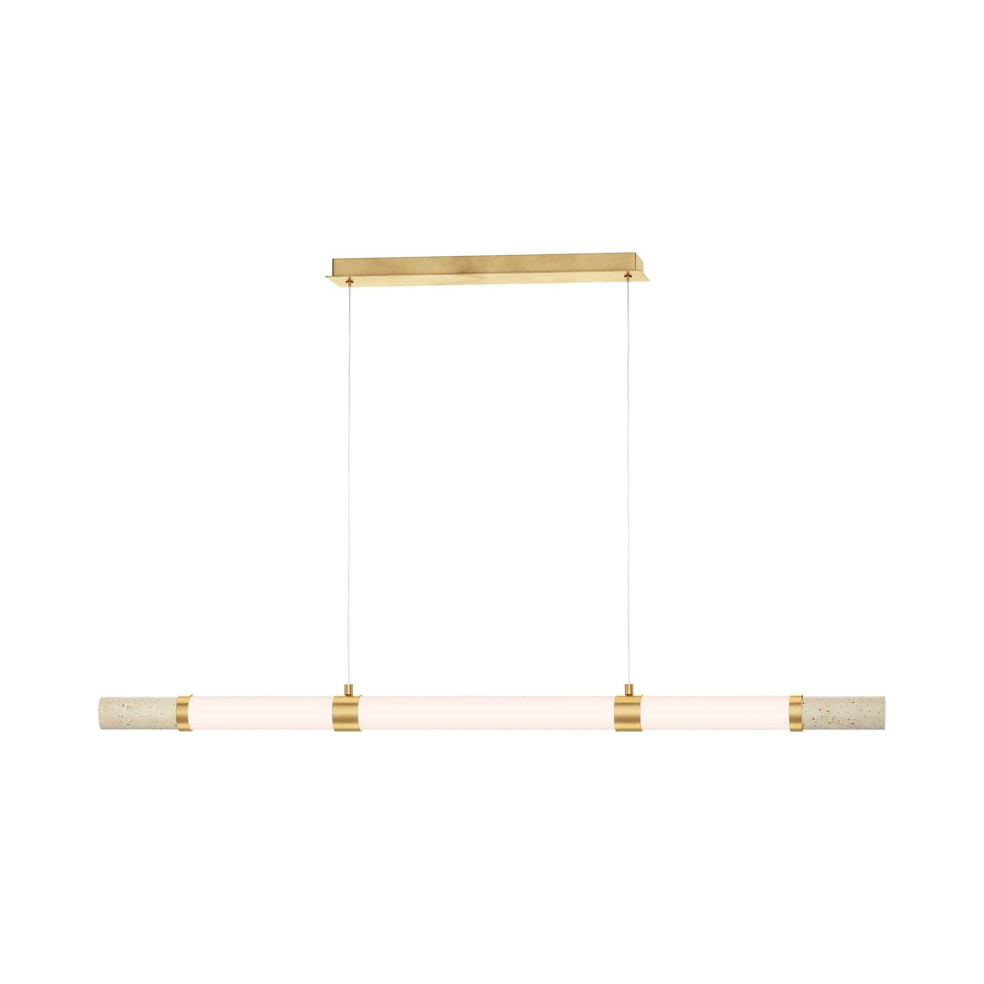 Travertine LED Linear Pendant Light.