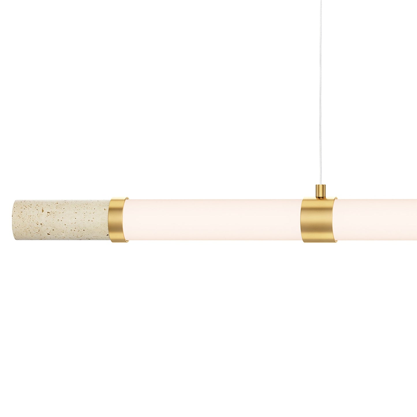 Travertine LED Linear Pendant Light in Detail.
