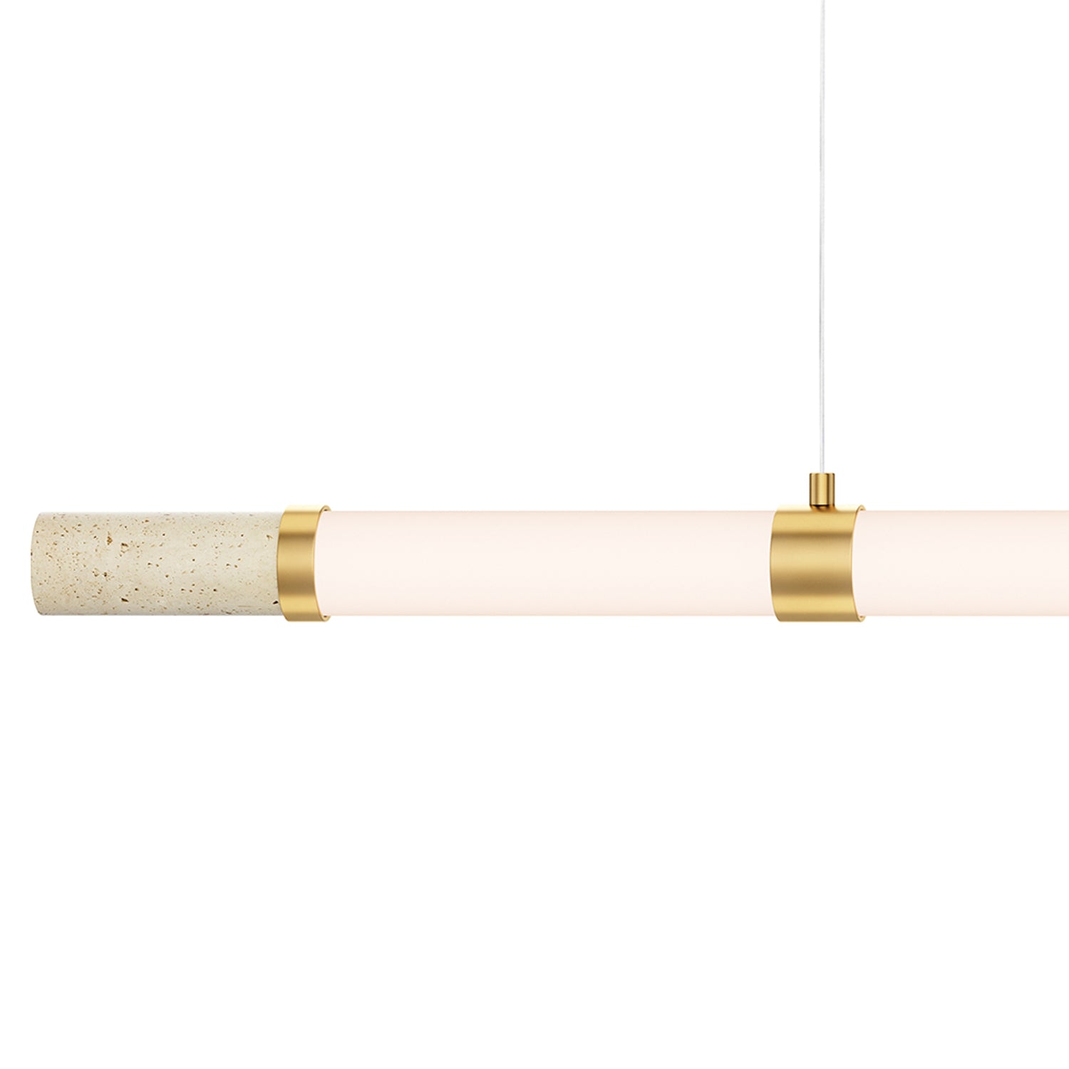 Travertine LED Linear Pendant Light in Detail.