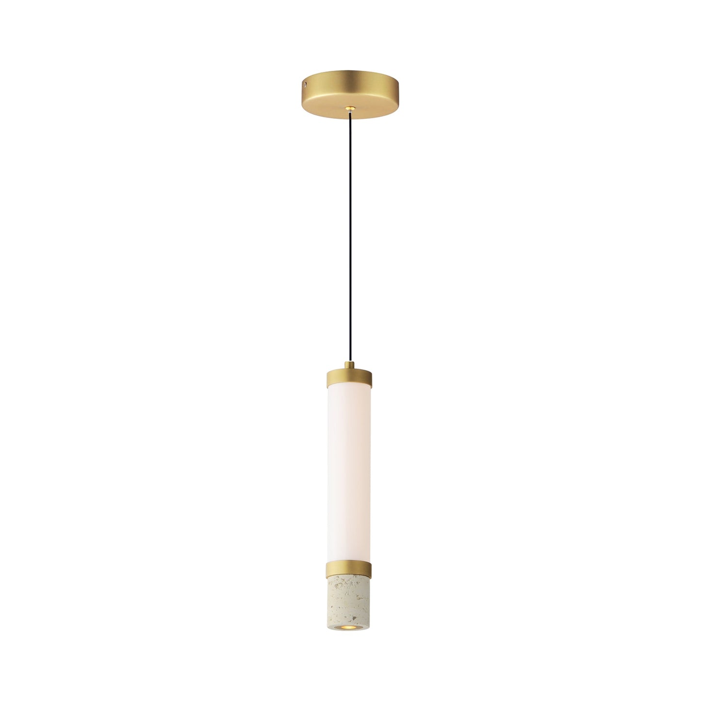 Travertine LED Single Pendant Light.