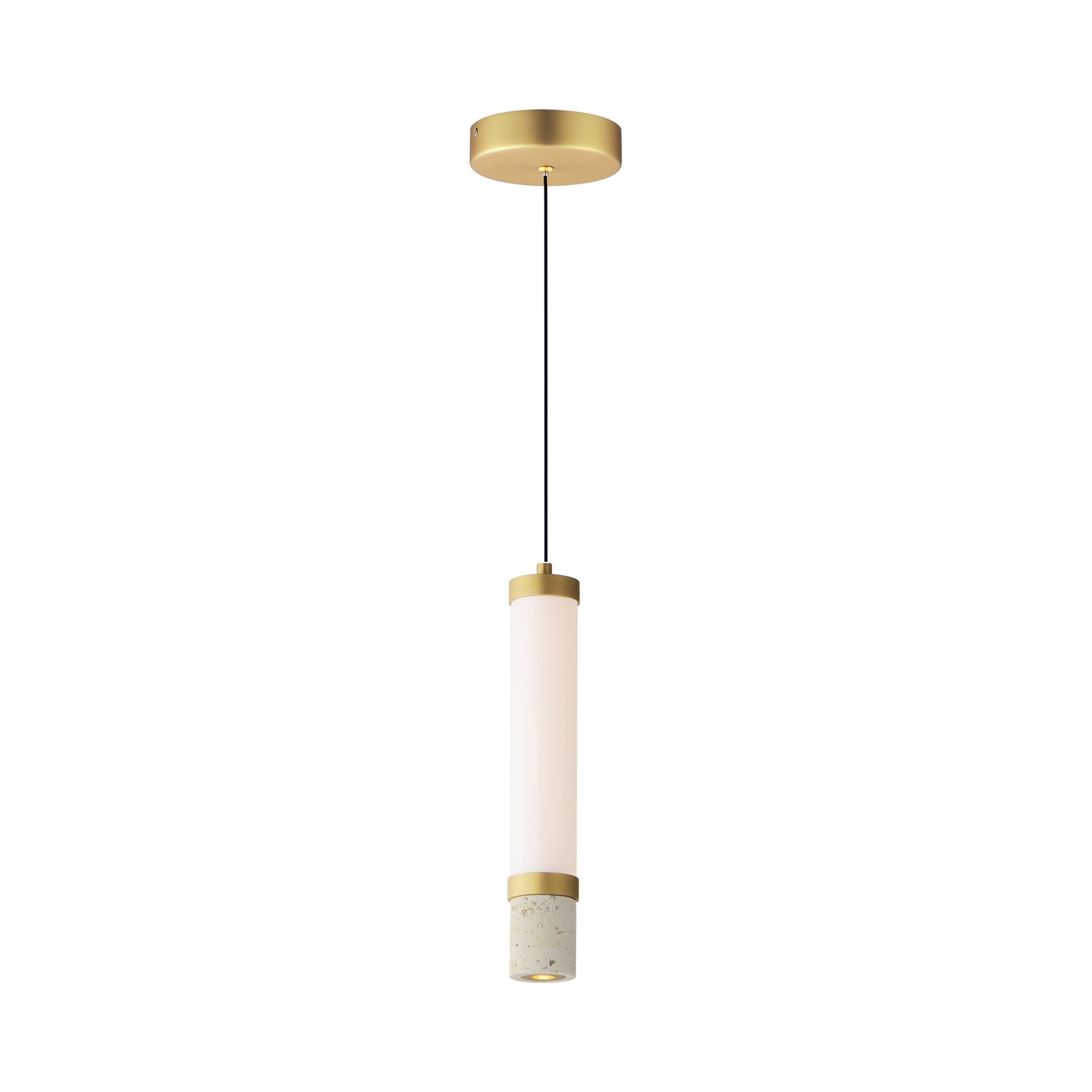 Travertine LED Single Pendant Light.