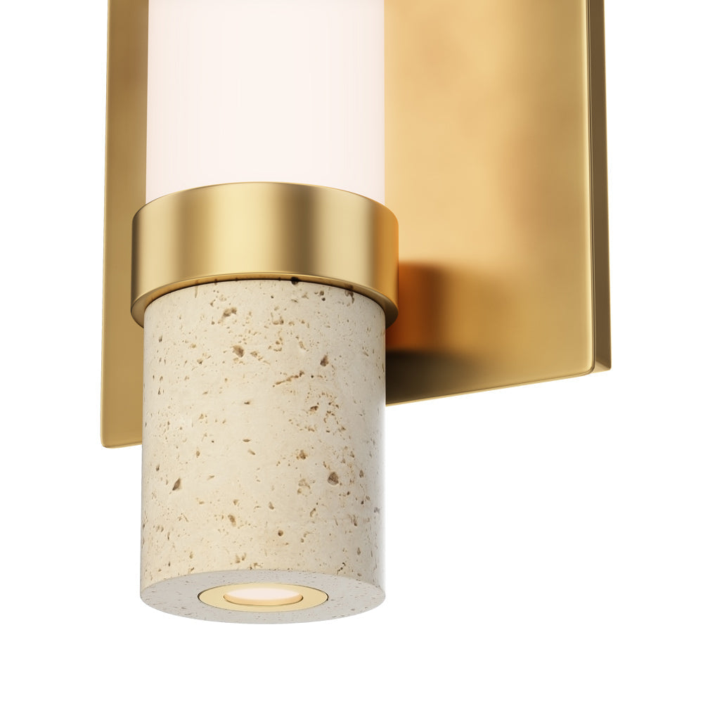 Travertine LED Wall Light in Detail.