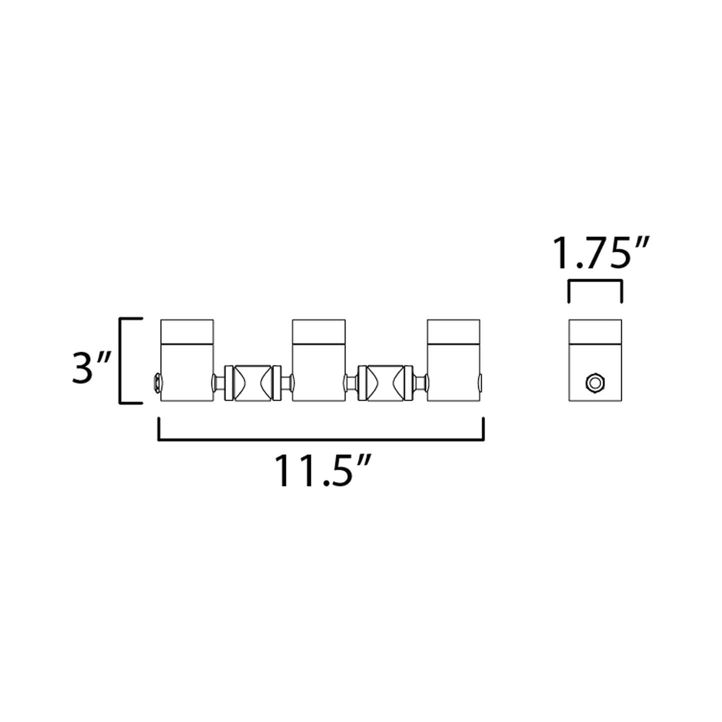 Tree Hugger Outdoor LED Multi Light Spot Light - line drawing.