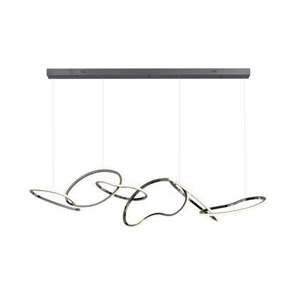 Unity LED Linear Pendant Light in Black Chrome (6-Light).