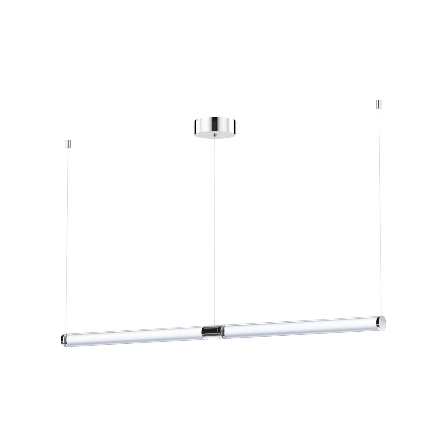 Vanish LED Linear Pendant Light in Brushed Aluminum (52-Inch).