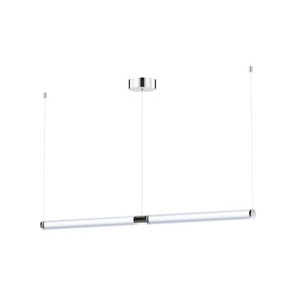Vanish LED Linear Pendant Light in Brushed Aluminum (52-Inch).