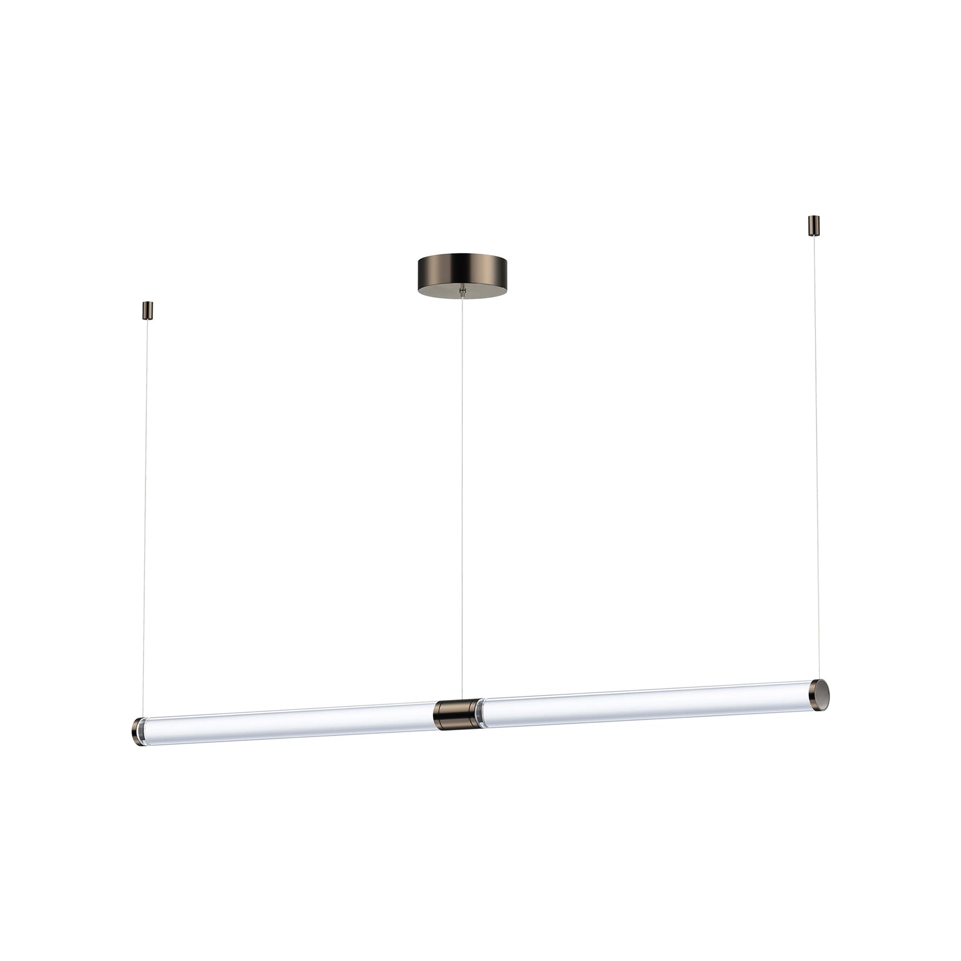 Vanish LED Linear Pendant Light in Gunmetal (52-Inch).