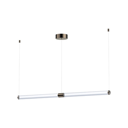 Vanish LED Linear Pendant Light in Gunmetal (52-Inch).
