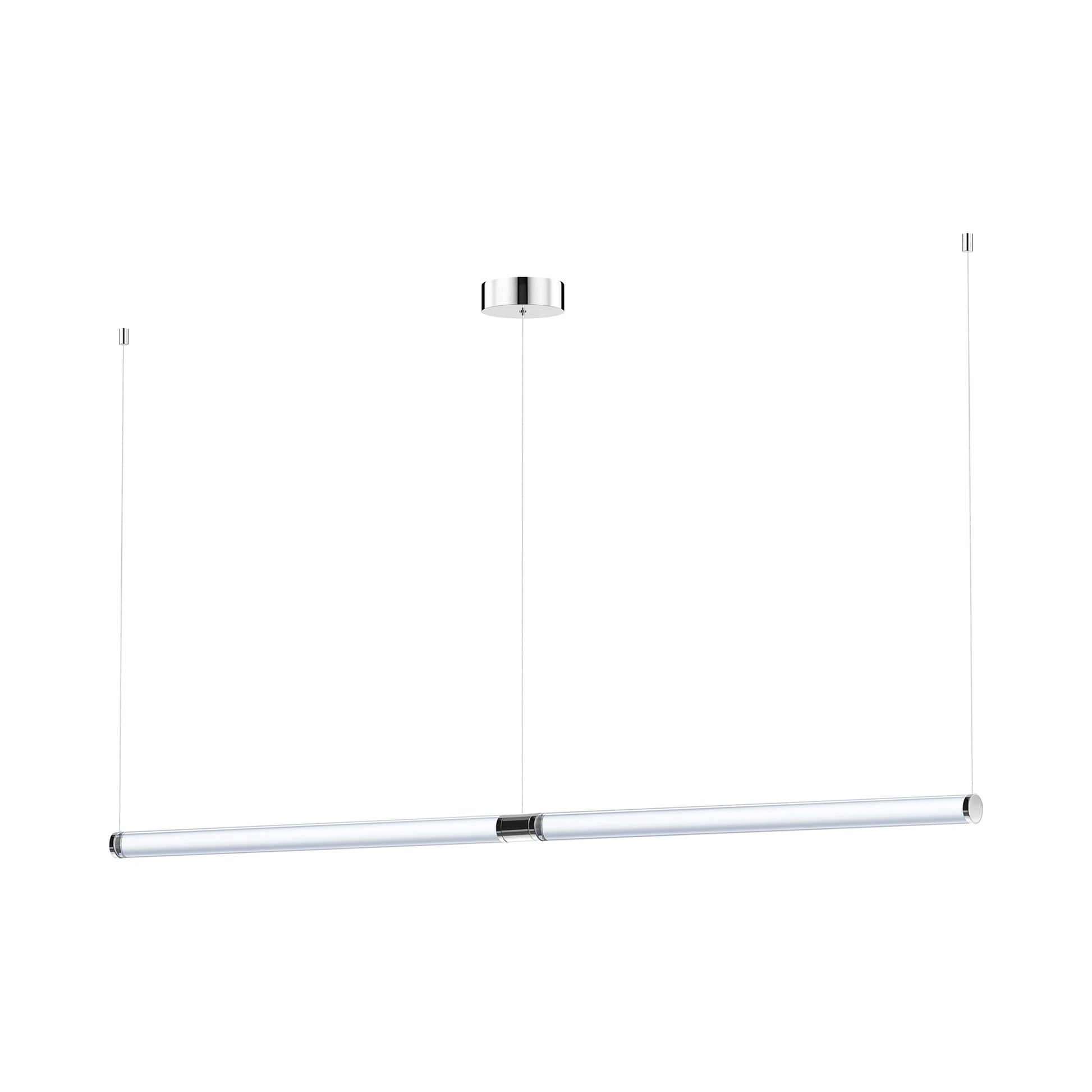 Vanish LED Linear Pendant Light in Brushed Aluminum (72-Inch).