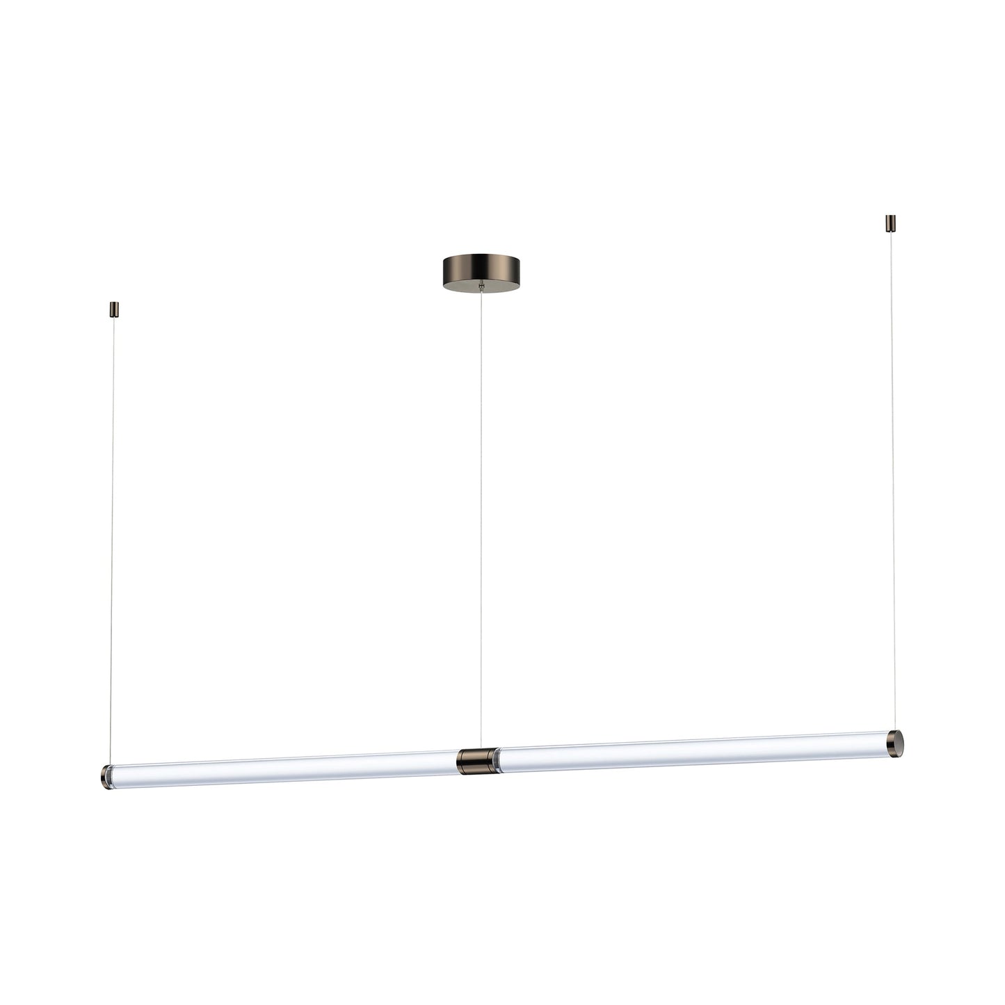 Vanish LED Linear Pendant Light in Gunmetal (72-Inch).