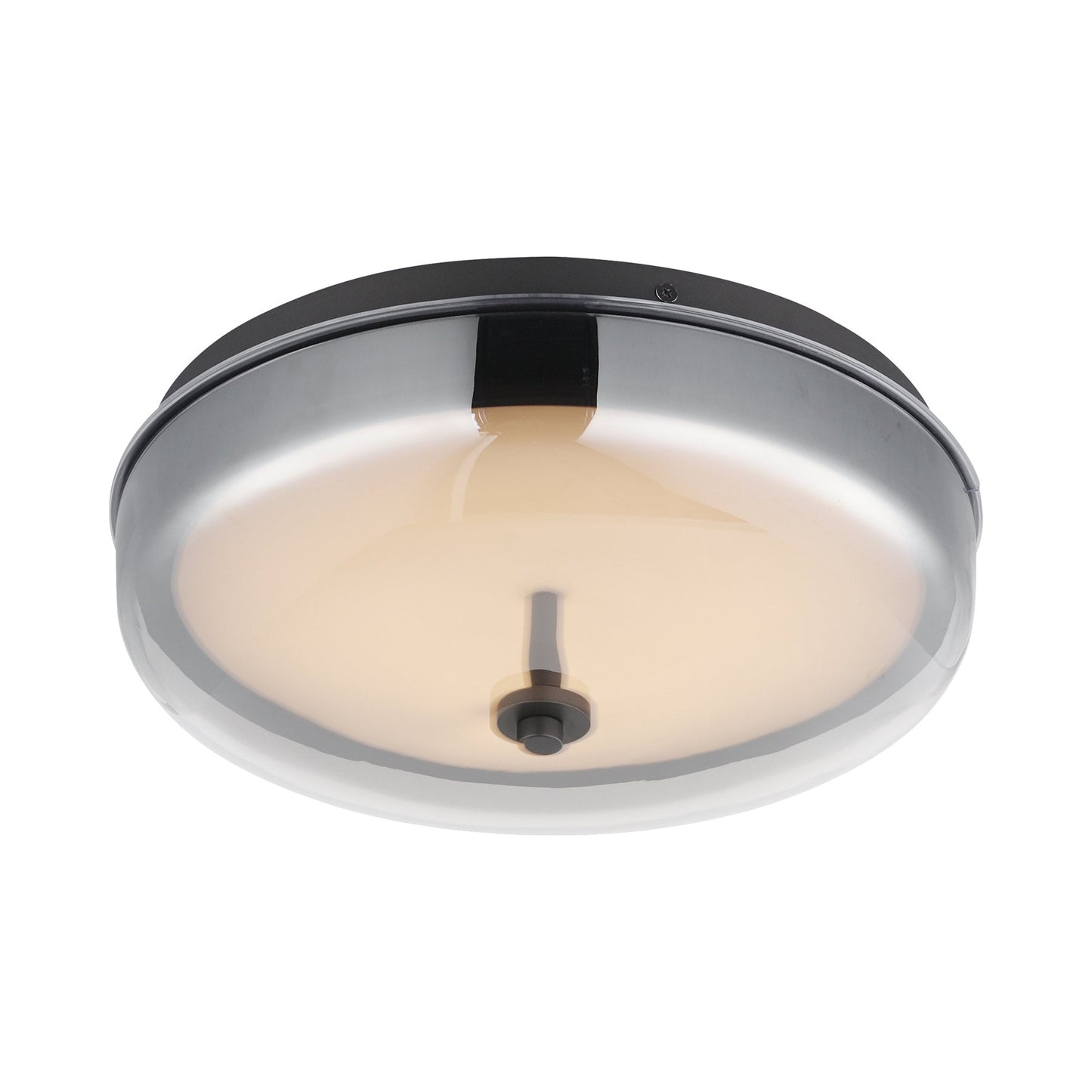 Voto LED Flush Mount Ceiling Light in Gunmetal.