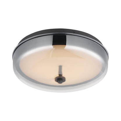 Voto LED Flush Mount Ceiling Light in Gunmetal.