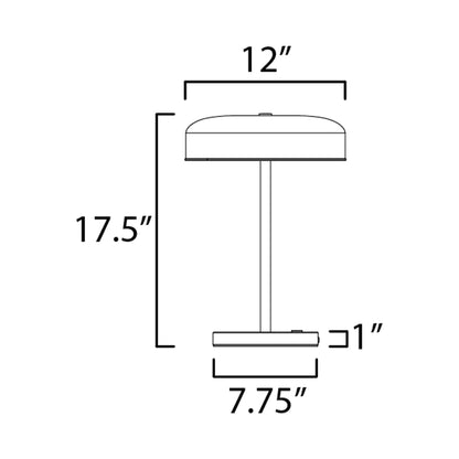 Voto LED Table Lamp - line drawing.
