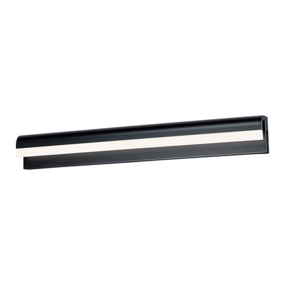 Waterfall LED Bath Vanity Light in Black (35.75-Inch).
