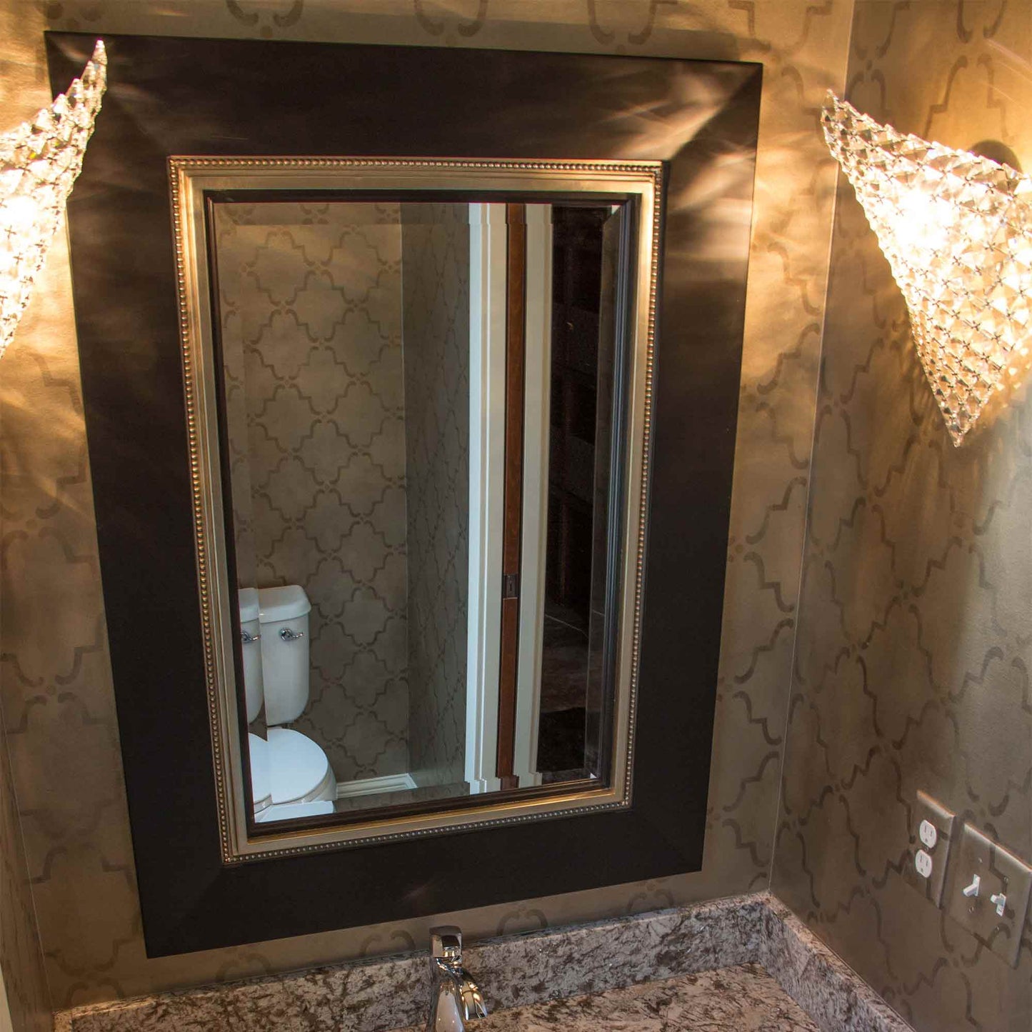 Wave Wall Light in bathroom.