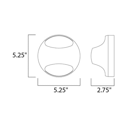 Wink Wall Light - line drawing.