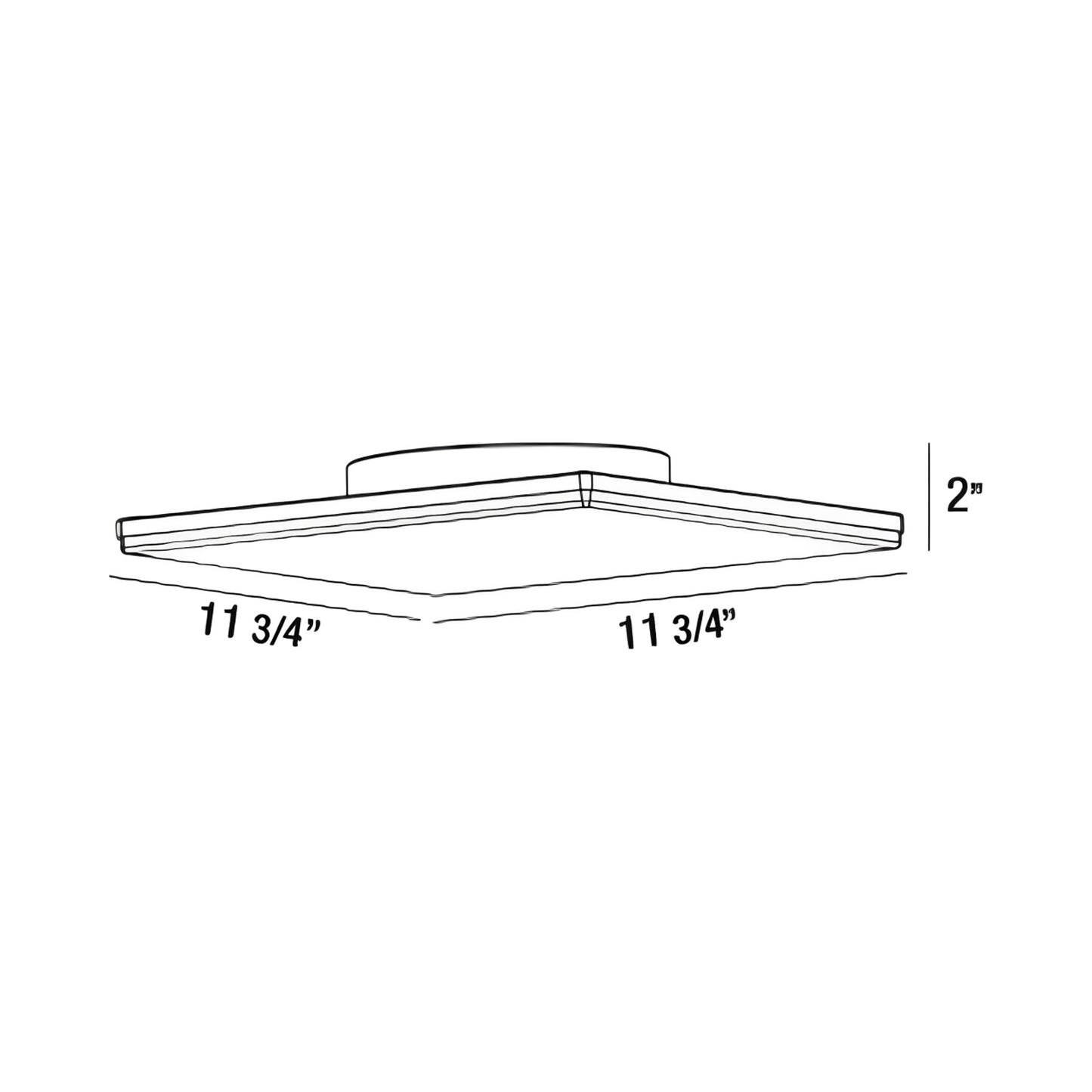 Above Outdoor LED Wall Light - line drawing.
