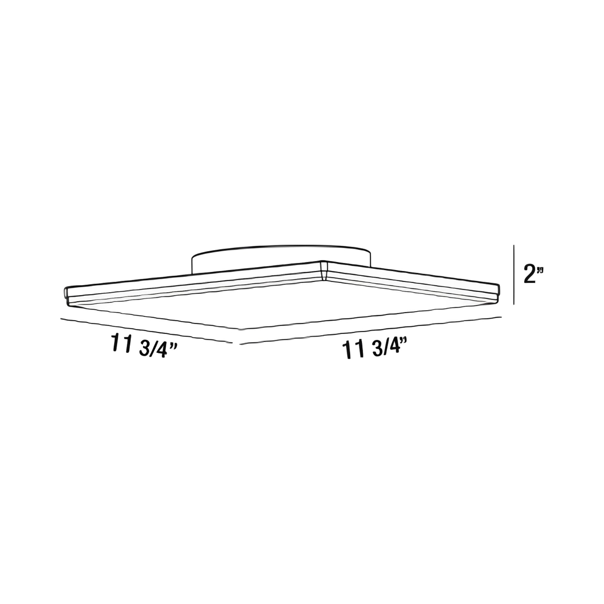 Above Outdoor LED Wall Light - line drawing.
