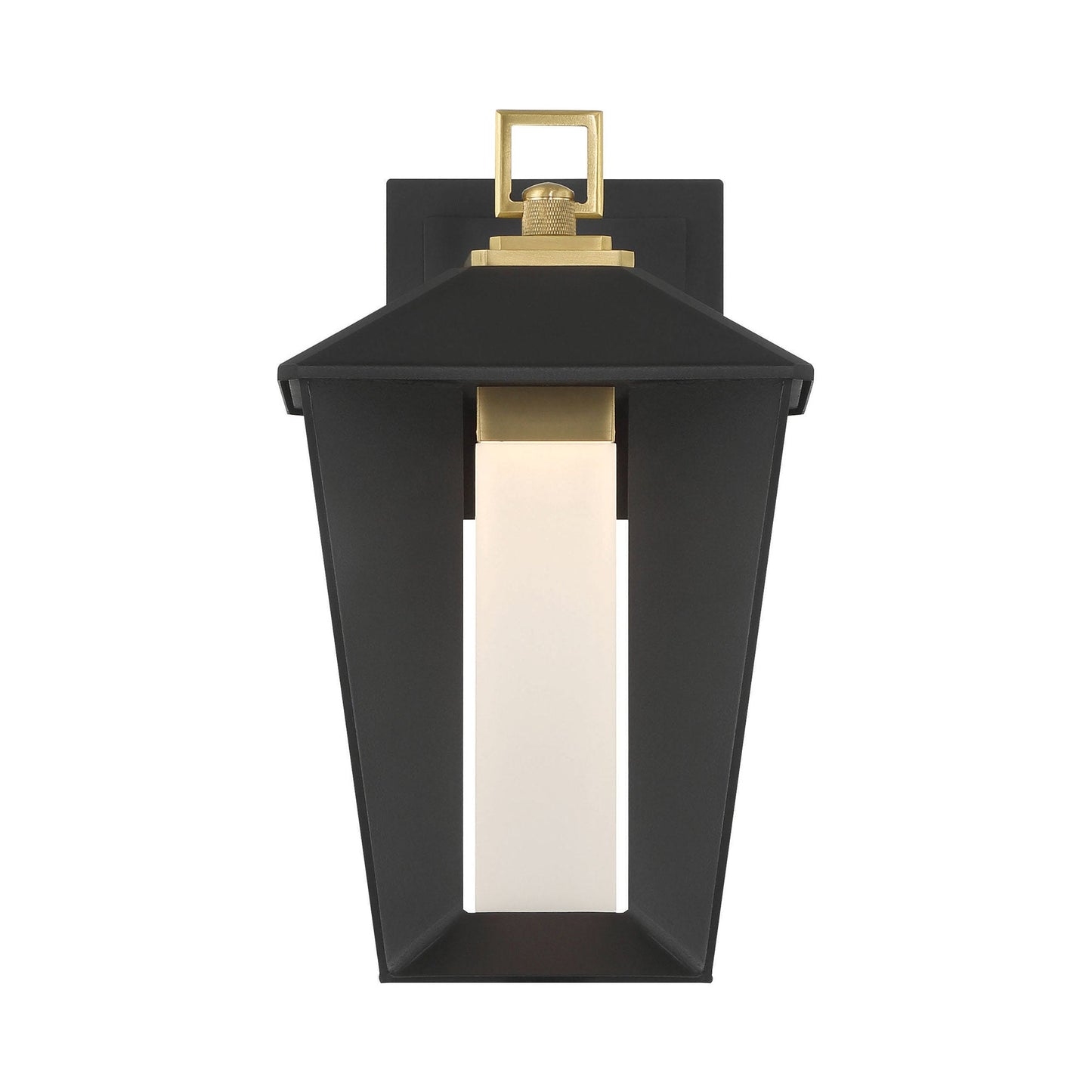Andson Outdoor LED Wall Light in Brass-Sand Black Mix (13-Inch).