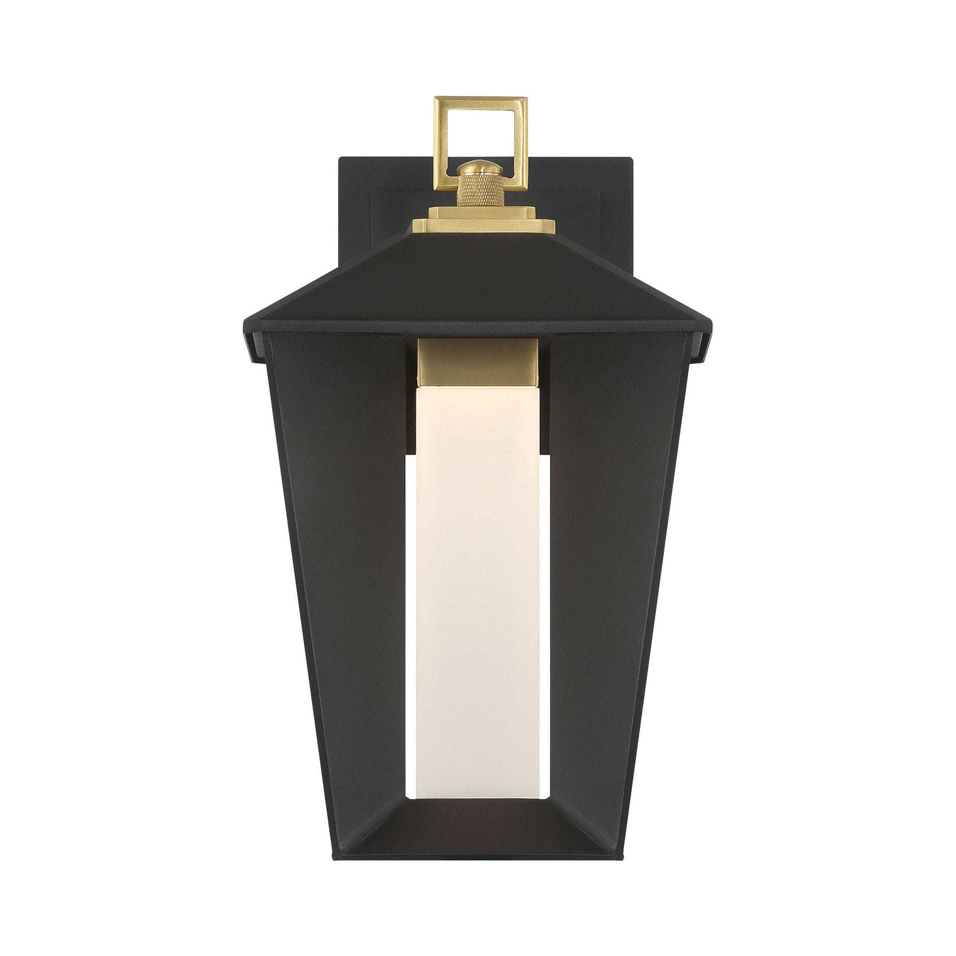 Andson Outdoor LED Wall Light in Brass-Sand Black Mix (13-Inch).