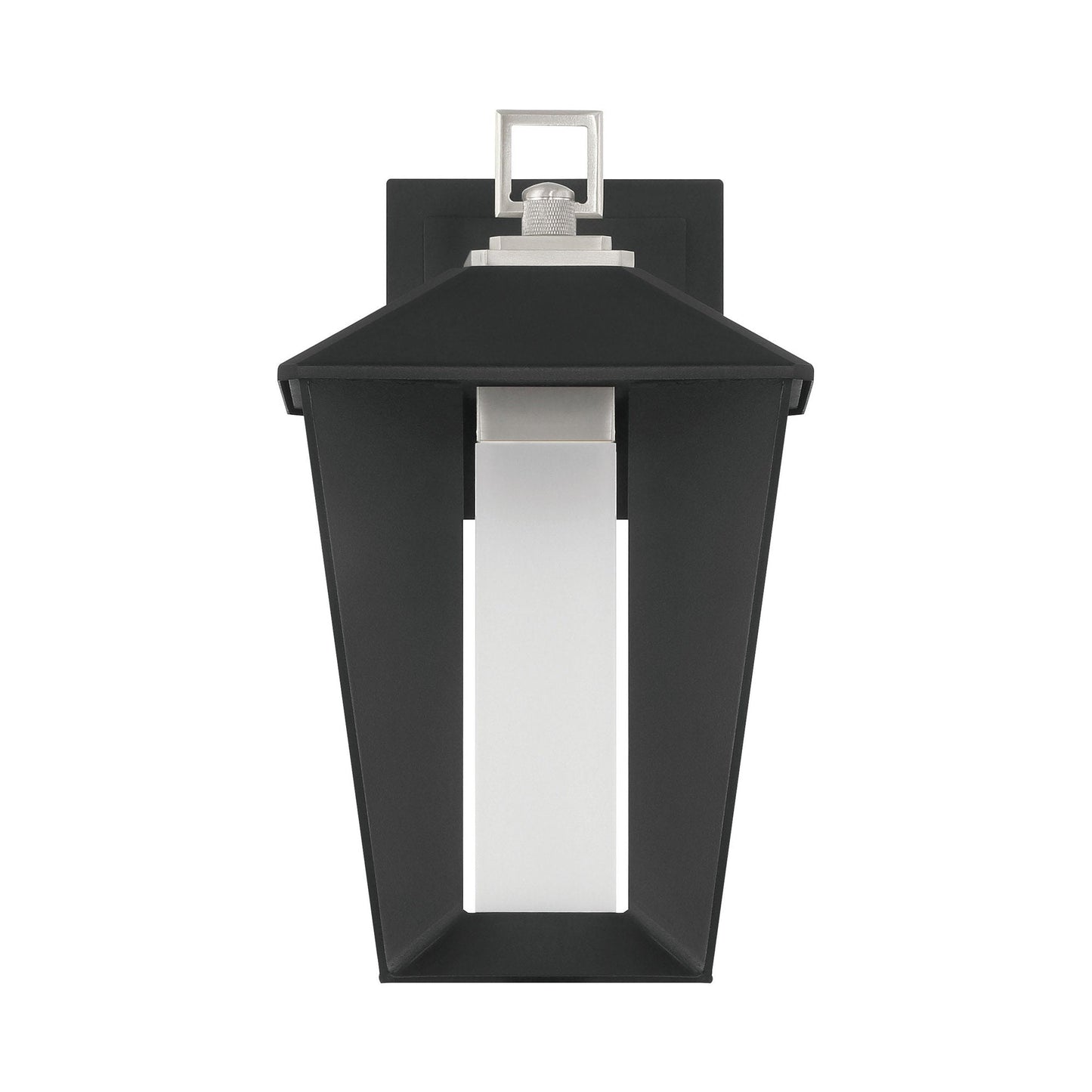 Andson Outdoor LED Wall Light in Satin Nickel-Sand Black Mix (13-Inch).