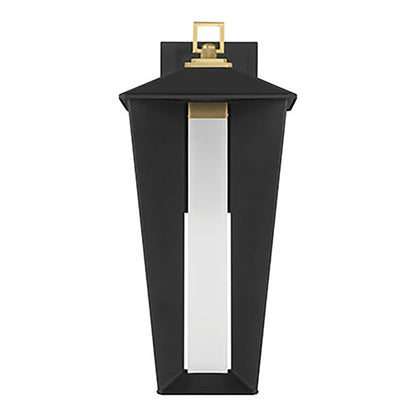Andson Outdoor LED Wall Light in Brass-Sand Black Mix (19-Inch).