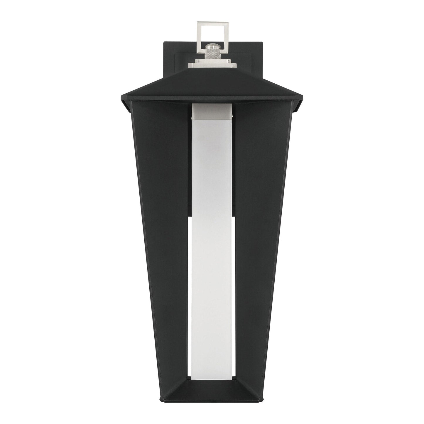 Andson Outdoor LED Wall Light in Satin Nickel-Sand Black Mix (19-Inch).