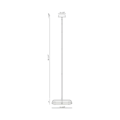 Annilo LED Pendant Light - line drawing.