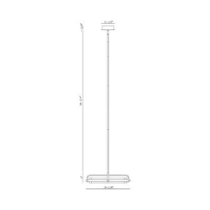 Annilo LED Pendant Light - line drawing.