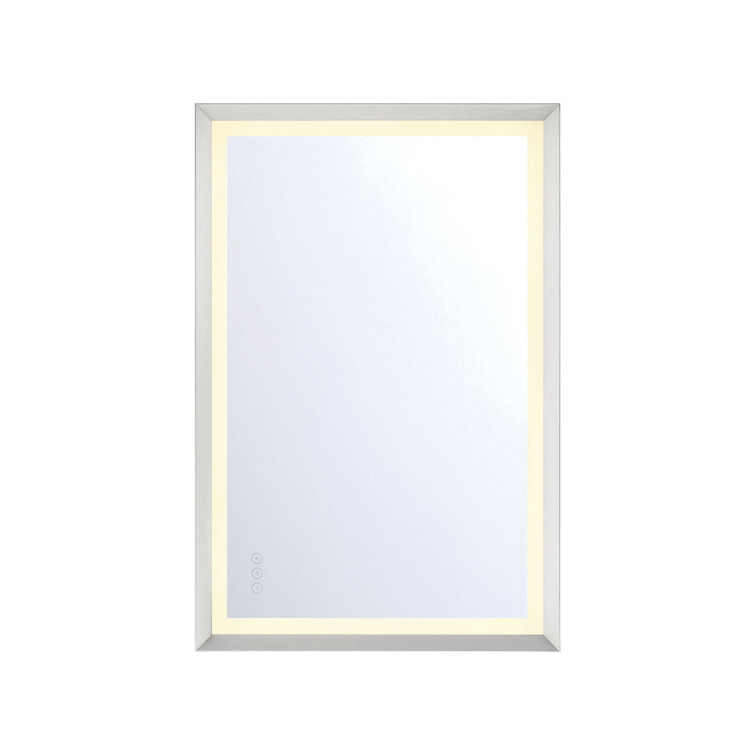 Artell Rectangle LED Wall Mirror in Silver (36-Inch).