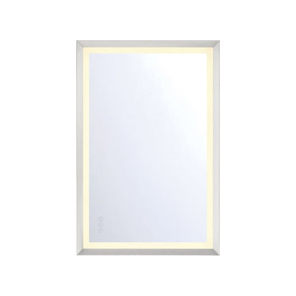 Artell Rectangle LED Wall Mirror in Silver (36-Inch).