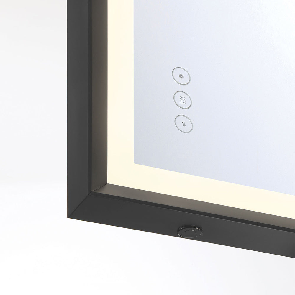 Artell Rectangle LED Wall Mirror in Detail.