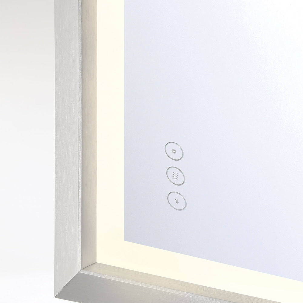 Artell Rectangle LED Wall Mirror in Detail.