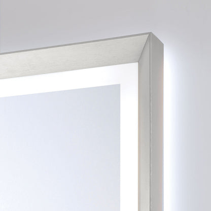 Artell Rectangle LED Wall Mirror in Detail.