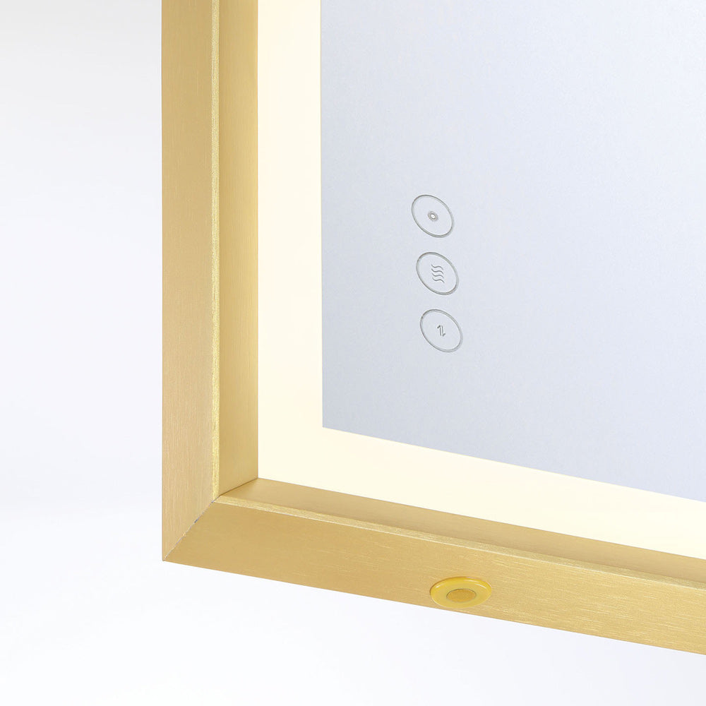 Artell Rectangle LED Wall Mirror in Detail.