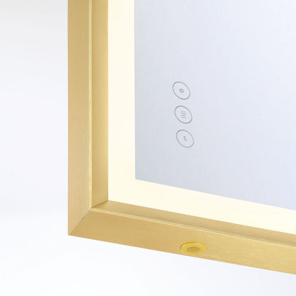 Artell Rectangle LED Wall Mirror in Detail.